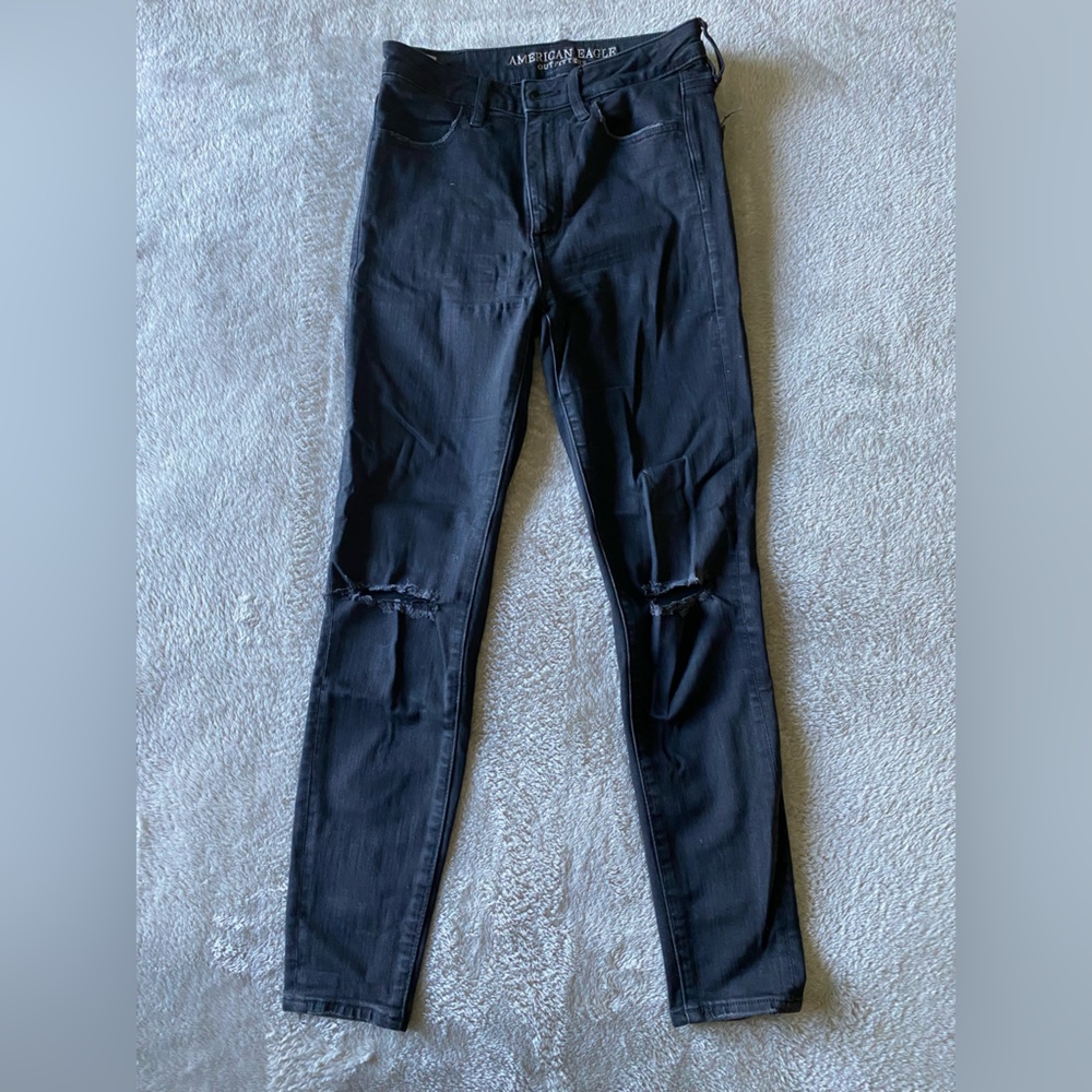 American Eagle Women's Black Super Stretch Jeggings